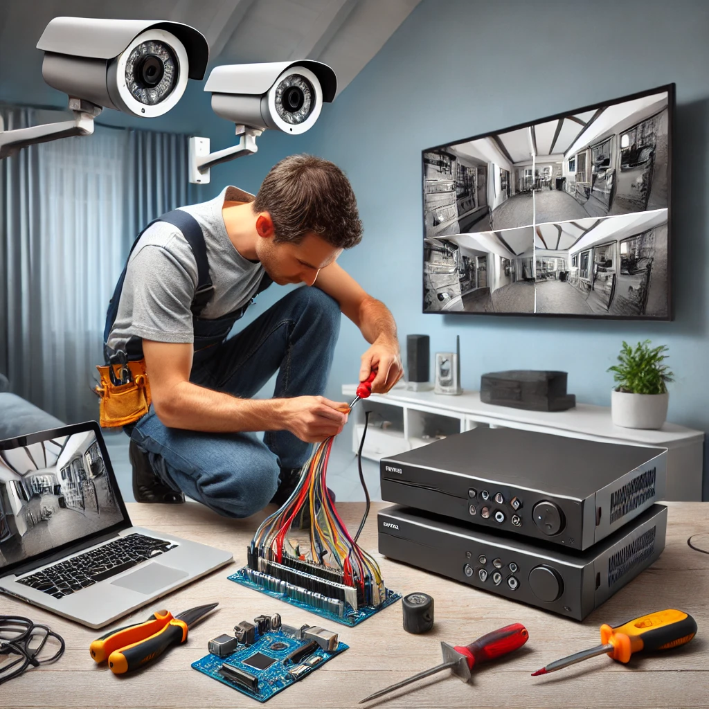 Illustration : vidéo surveillance - raccordement